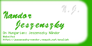 nandor jeszenszky business card